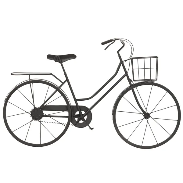 Wall Decoration Home ESPRIT Black Red Metal Bicycle Shabby Chic 80 x 4 x 46 cm (2 Units)