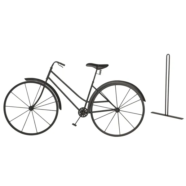 Wall Decoration Home ESPRIT White Black Celeste Bicycle Shabby Chic (2 Units)