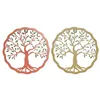 Wall Decoration Home ESPRIT Orange Ocre Metal Tree Mediterranean 30 x 1 x 30 cm (2 Units)