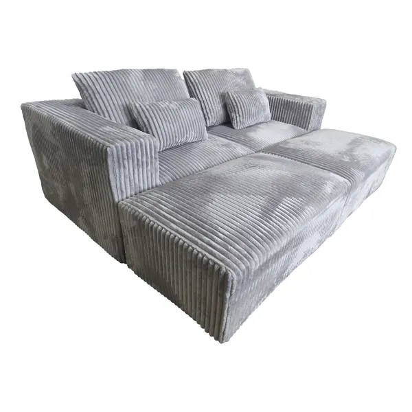 Sofa Home ESPRIT Light grey Scandi 220 x 158 x 91 cm