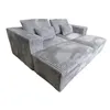 Sofa Home ESPRIT Light grey Scandi 220 x 158 x 91 cm