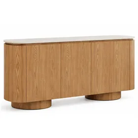 Sideboard Home ESPRIT Light brown Granite MDF Wood 180 x 40 x 85 cm