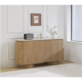 Sideboard Home ESPRIT Light brown Granite MDF Wood 180 x 40 x 85 cm