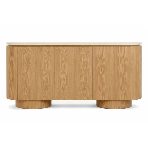 Sideboard Home ESPRIT Light brown Granite MDF Wood 180 x 40 x 85 cm