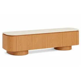 TV furniture Home ESPRIT Light brown 200 X 40 X 45 CM