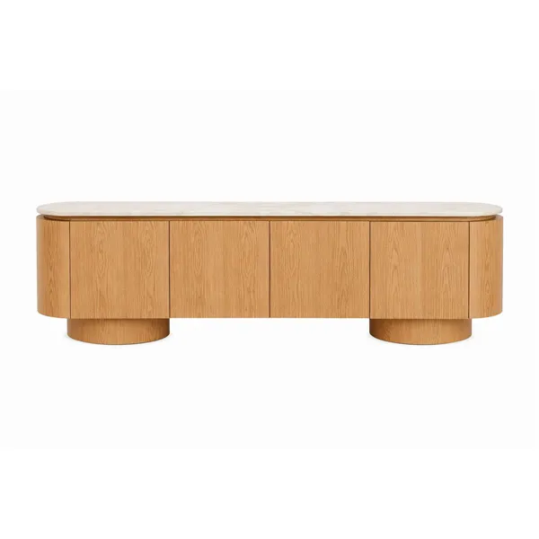 TV furniture Home ESPRIT Light brown 200 X 40 X 45 CM