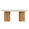 Dining Table Home ESPRIT Light brown Granite MDF Wood 180 x 90 x 75 cm