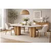 Dining Table Home ESPRIT Light brown Granite MDF Wood 180 x 90 x 75 cm