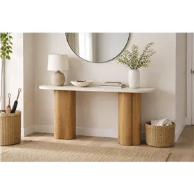 Side table Home ESPRIT Light brown 150 x 40 x 78 cm