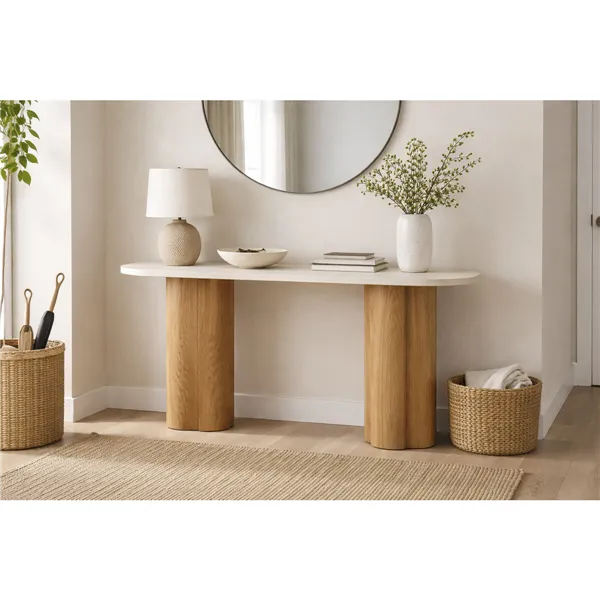 Side table Home ESPRIT Light brown 150 x 40 x 78 cm