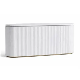 Sideboard Home ESPRIT White Granite MDF Wood 180 x 40 x 85 cm