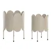 Set of Planters Home ESPRIT Cream Iron Urban 23 x 23 x 30 cm (2 Pieces)