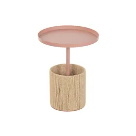 Side table Home ESPRIT Brown Light Pink 40 x 40 x 50 cm