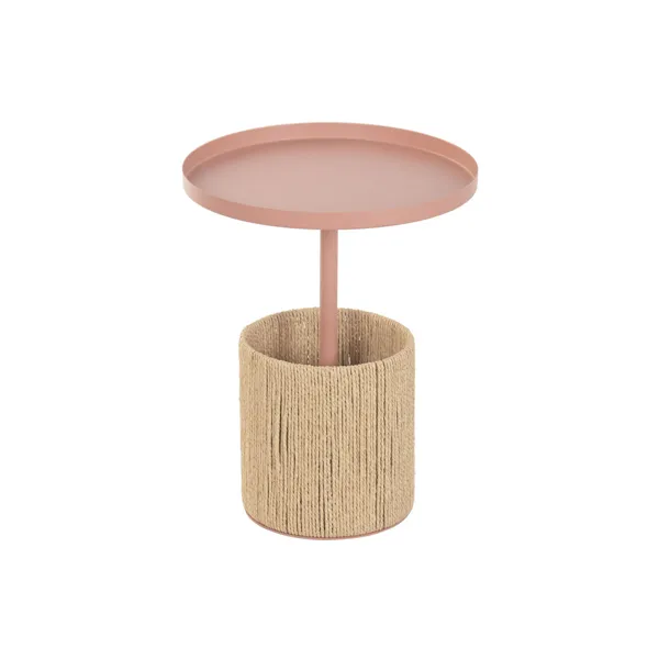 Side table Home ESPRIT Brown Light Pink 40 x 40 x 50 cm