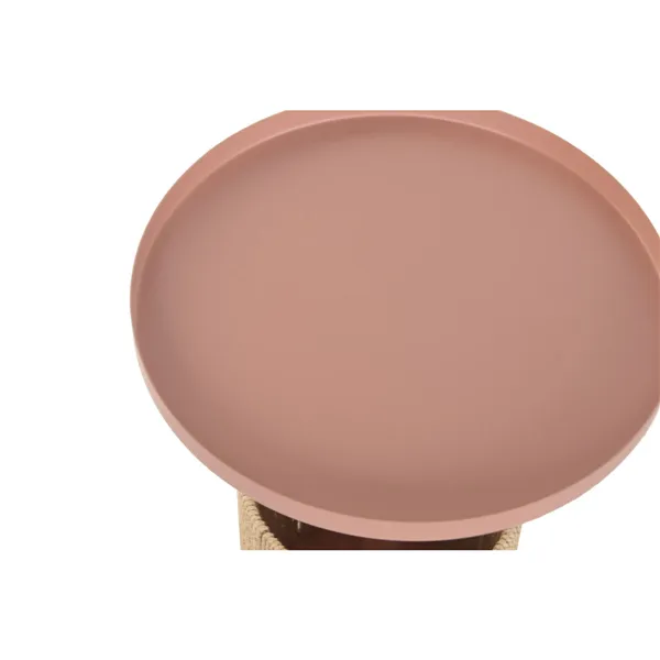 Side table Home ESPRIT Brown Light Pink 40 x 40 x 50 cm