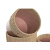 Set of Planters Home ESPRIT Natural Light Pink Iron Fibre Urban 25 x 25 x 27 cm (3 Pieces)