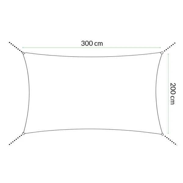 Saulės burė Springos SN1073 3 x 2m tamsaus grafito spalvos