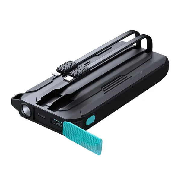 Powerbank Joyroom JR-L017 10000mAh, 22.5W, with Lightning + USB-C cable (black)