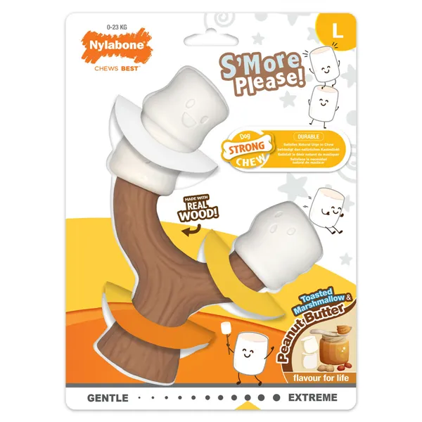 Dog chewing toy Nylabone Brown Peanut butter L
