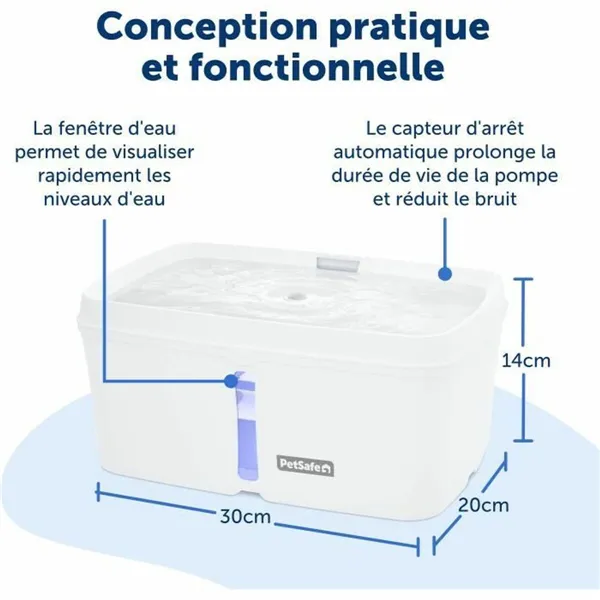 Pet Water Fountain PetSafe White