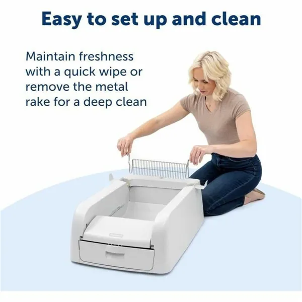 Cat Litter Box PetSafe White Plastic