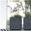 Plant pot Deroma Anthracite 38 x 38 x 39 cm Plastic Squared Bucket 38 cm
