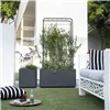 Plant pot Deroma Anthracite 38 x 38 x 39 cm Plastic Squared Bucket 38 cm