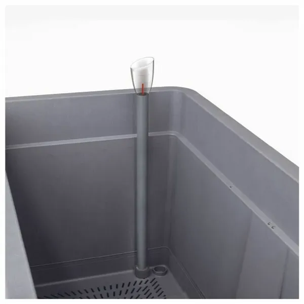 Plant pot Deroma Anthracite 38 x 38 x 39 cm Plastic Squared Bucket 38 cm