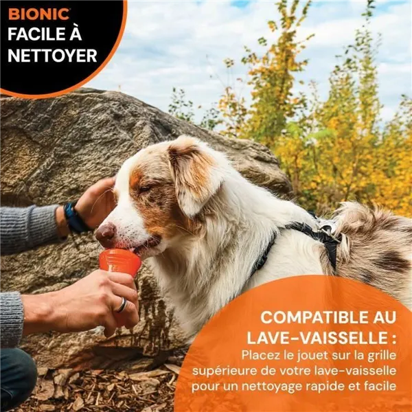 Dog chewing toy Bionic Urban stick Orange M Bone