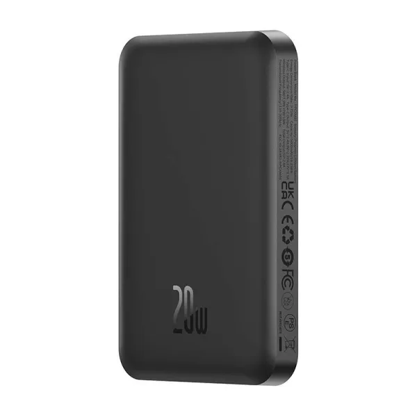 Magnetic Mini Powerbank Baseus 5000mAh, USB-C 20W (black)