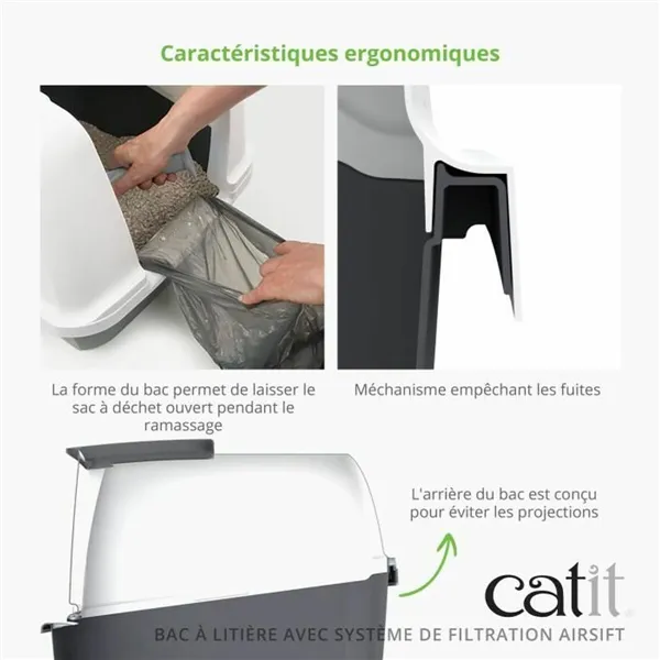 Cat Litter Box Catit Grey Detachable lid