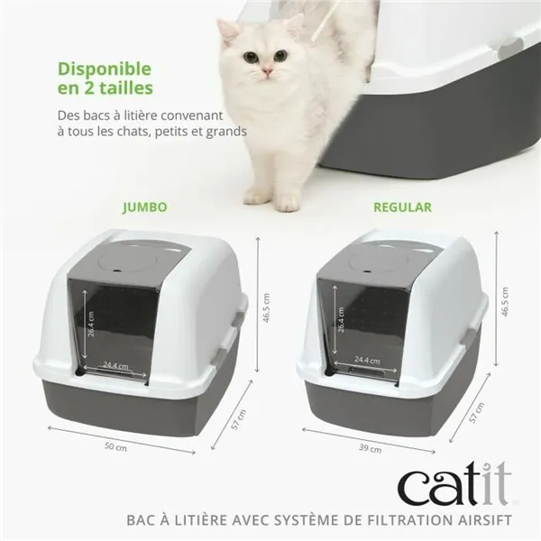 Cat Litter Box Catit Grey Detachable lid