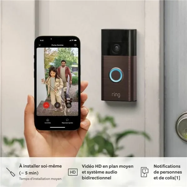 Smart Video-Porter Ring Automotive Brown