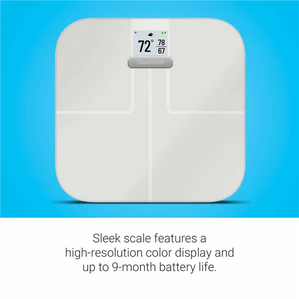 Bluetooth Digital Scale Garmin Index S2 White