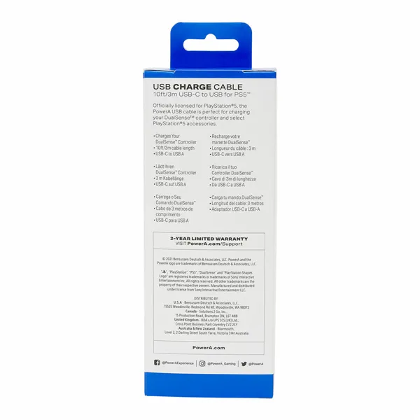USB A to USB-C Cable Powera 1516957-01 Black 3 m