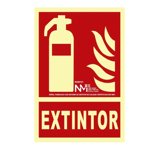 Знак Normaluz Extintor PVC