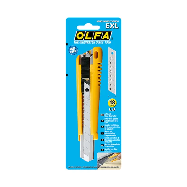 Cutter Olfa Yellow 18 mm Stainless steel Carbon steel