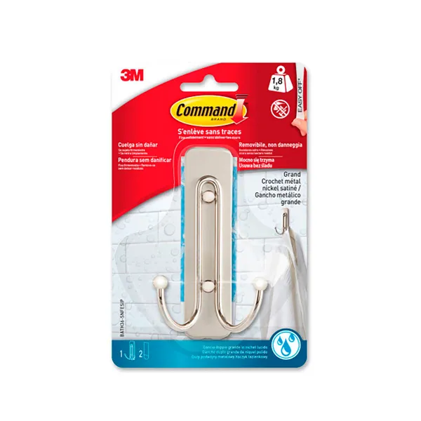 Hook for hanging up 3M 1,8 kg Silver Metal (1 Unit)