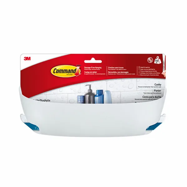 Bathroom Shelves Command White 29 x 10,5 x 12,5 cm Plastic
