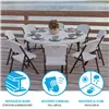 Side table Lifetime Cream 152 x 74 x 152 cm Steel Plastic