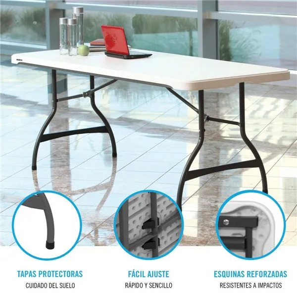 Folding Table Lifetime White 182 x 73,5 x 76 cm 182 x 74 x 76 cm