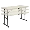 Folding Table Lifetime Cream 122 x 86 x 61 cm Steel Plastic