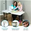Folding Table Lifetime Cream 122 x 86 x 61 cm Steel Plastic