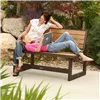 Bench with backrest Lifetime Table Brown Convertible