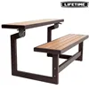 Bench with backrest Lifetime Table Brown Convertible