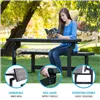 Bench with backrest Lifetime Table Grey Convertible