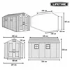 Hut Lifetime 207 x 228 x 354 cm Grey