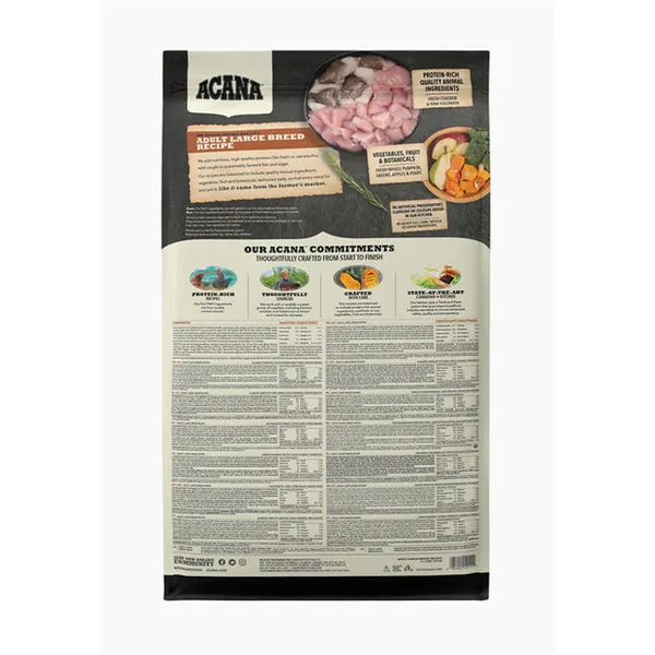 Fodder Acana Adult Large Breed Recipe Adult Chicken Fish 17 kg
