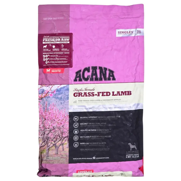 Fodder Acana Grass-Fed Adult Fruit Lamb Vegetable 6 Kg