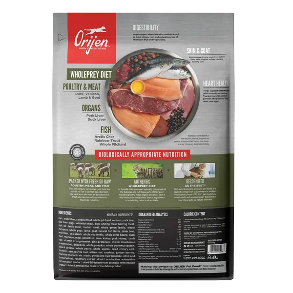 Cat food Orijen Tundra Adult Fish Veal Duck Wild Boar Goat 5,4 kg